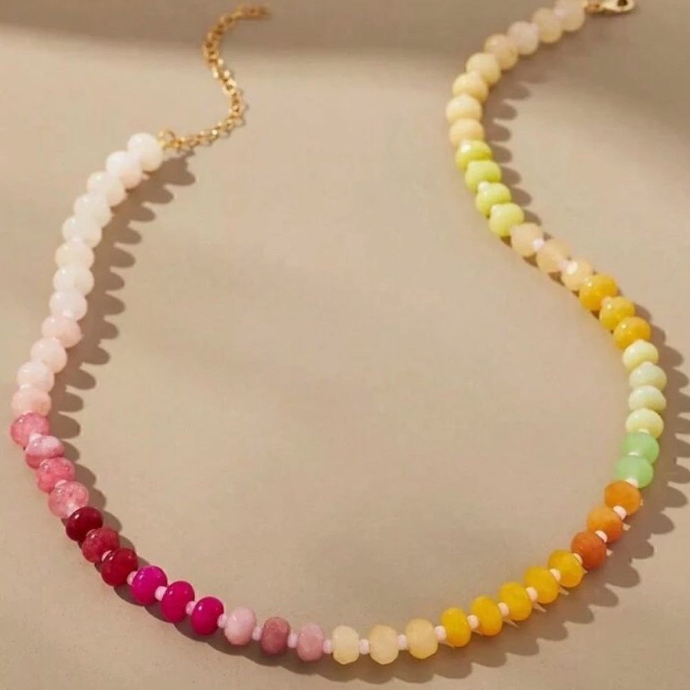Bohemian rainbow necklace A614